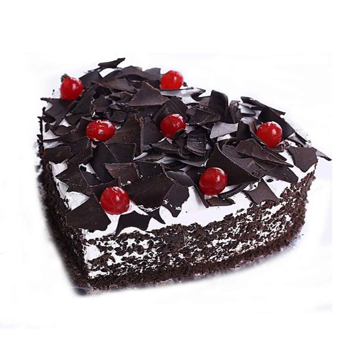 Black Forest Heart Shape Cake 1 Kg | Cake Delivery | YummyCake